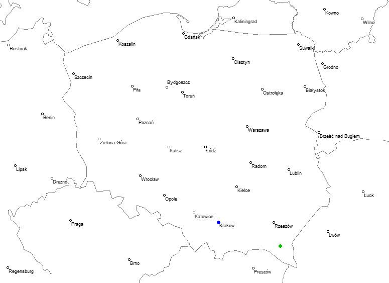 Zahutyń, powiat sanocki, podkarpackie Kraków, małopolskie