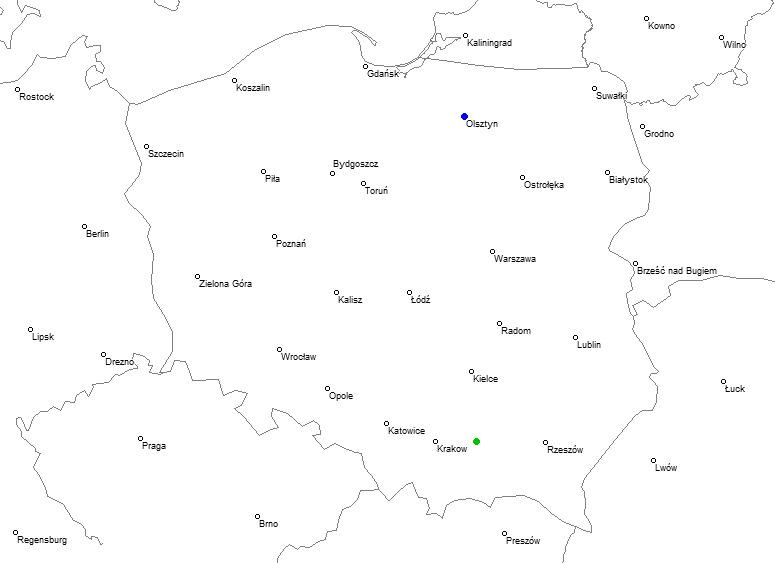 Borzęcin, małopolskie Olsztyn, warmińsko-mazurskie