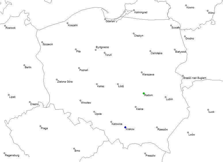 Radom, mazowieckie Kraków, małopolskie