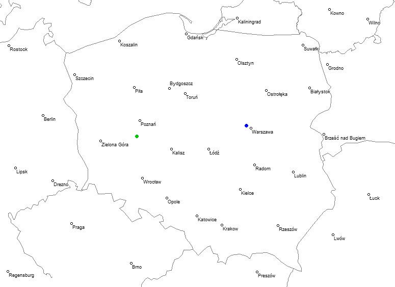 Turew, powiat kościański, wielkopolskie Laski, powiat warszawski zachodni, mazowieckie