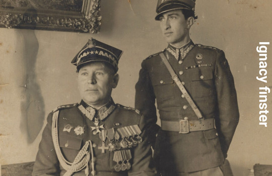 Generał D. Mostowienko i adiutant, kpt. H. Finster.