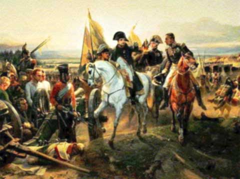 Napoleon na polu bitwy pod Frydlandem.